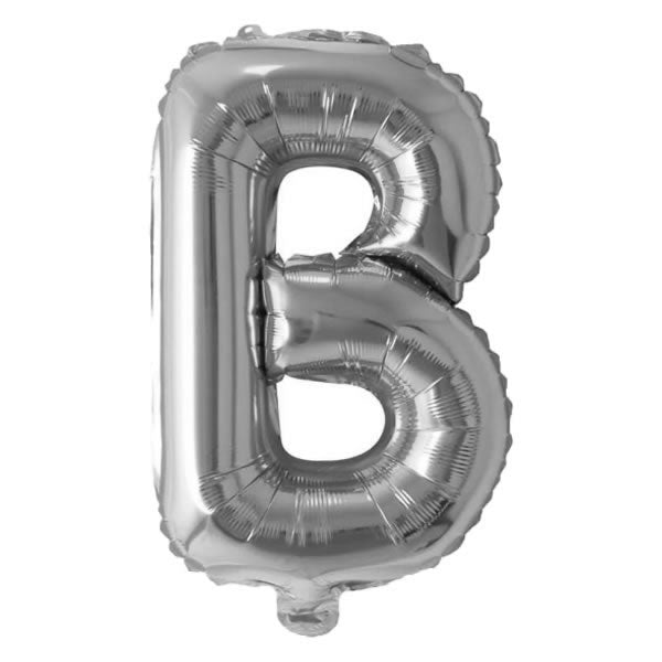 Silver Foil Letter B Balloon 16 inch - Mylar Letter Balloon B Foil Balloon Silver. Each Silver 16″ B letter balloon ideal for names, phrases - perfect for any celebration from birthday parties, baby showers and weddings!