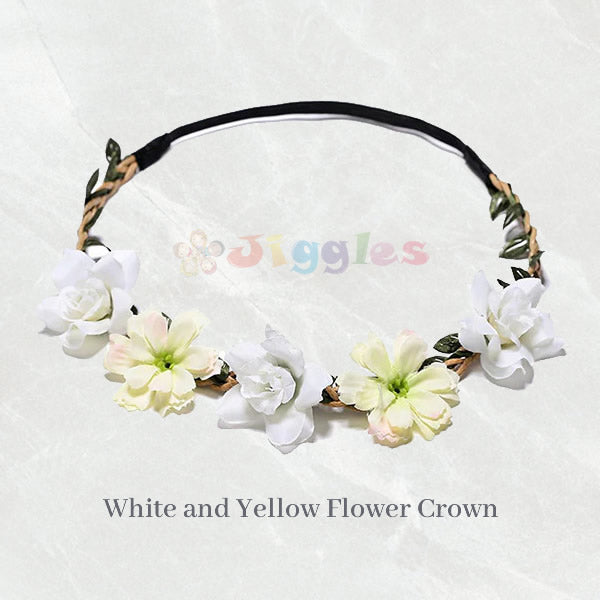 Yellow and White Flower Crown