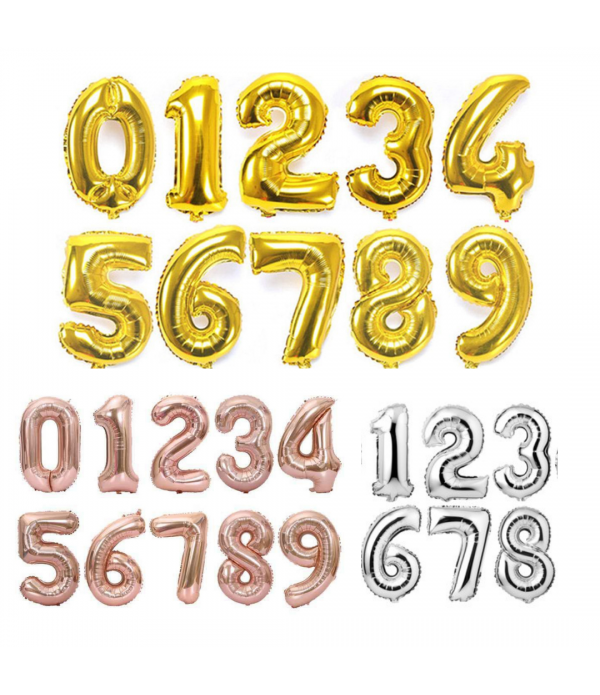 Foil Number Balloons – Jiggles Party Store
