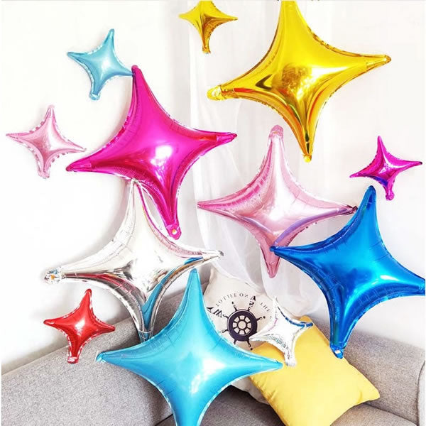 Four-Point Star Foil Balloons