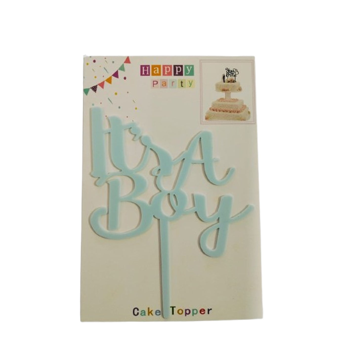 It's a Boy Cake Topper Blue