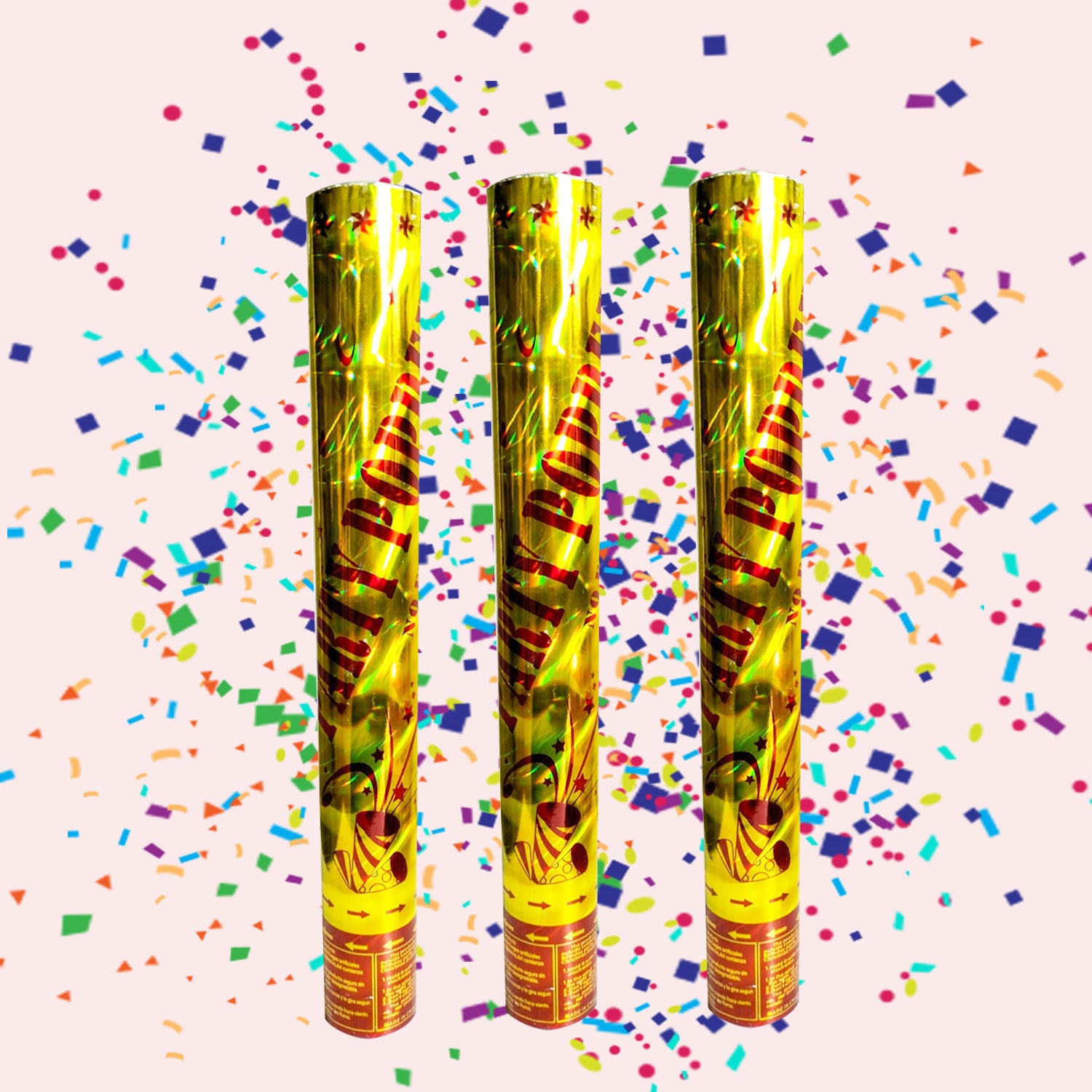 Party Popper (Multi Color Confetti Popper) 60cm Twist – Jiggles Party Store