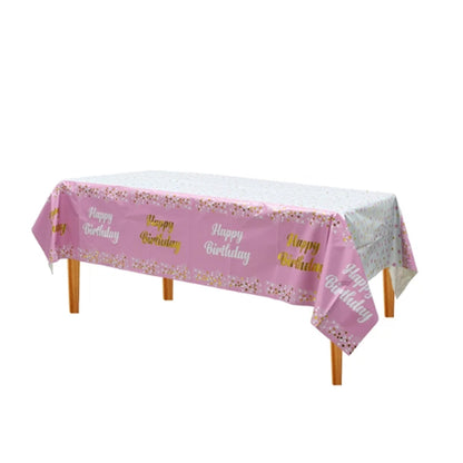 Happy Birthday Letters with Design Plastic Table covers