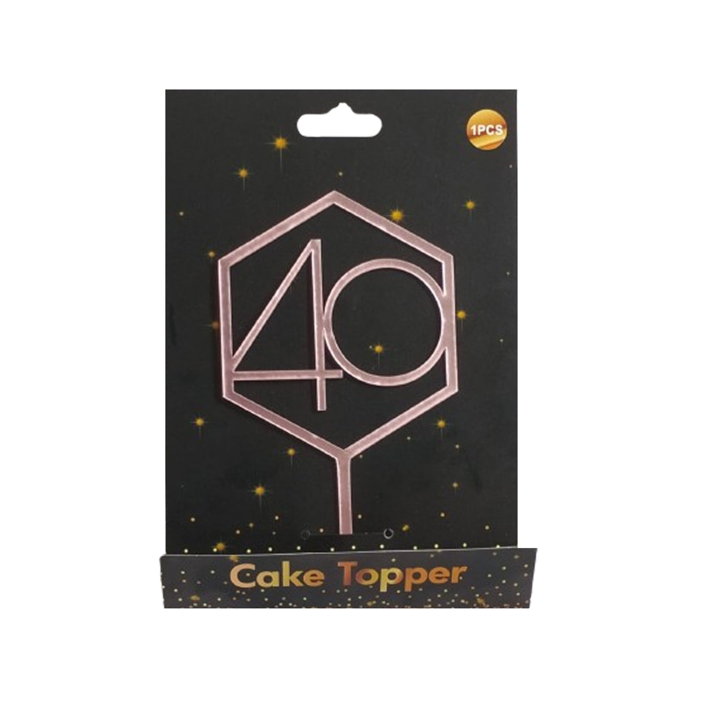 Acrylic Number Cake Topper Rose Gold