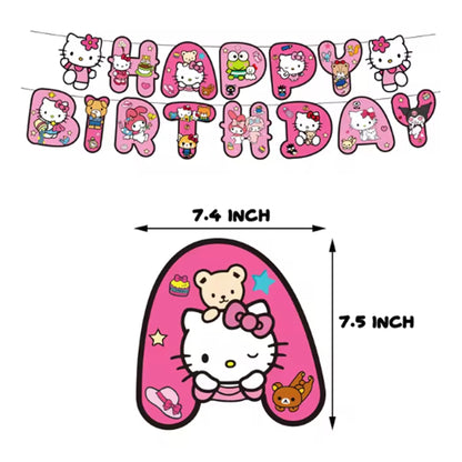 Hello kitty Theme  Birthday Banner