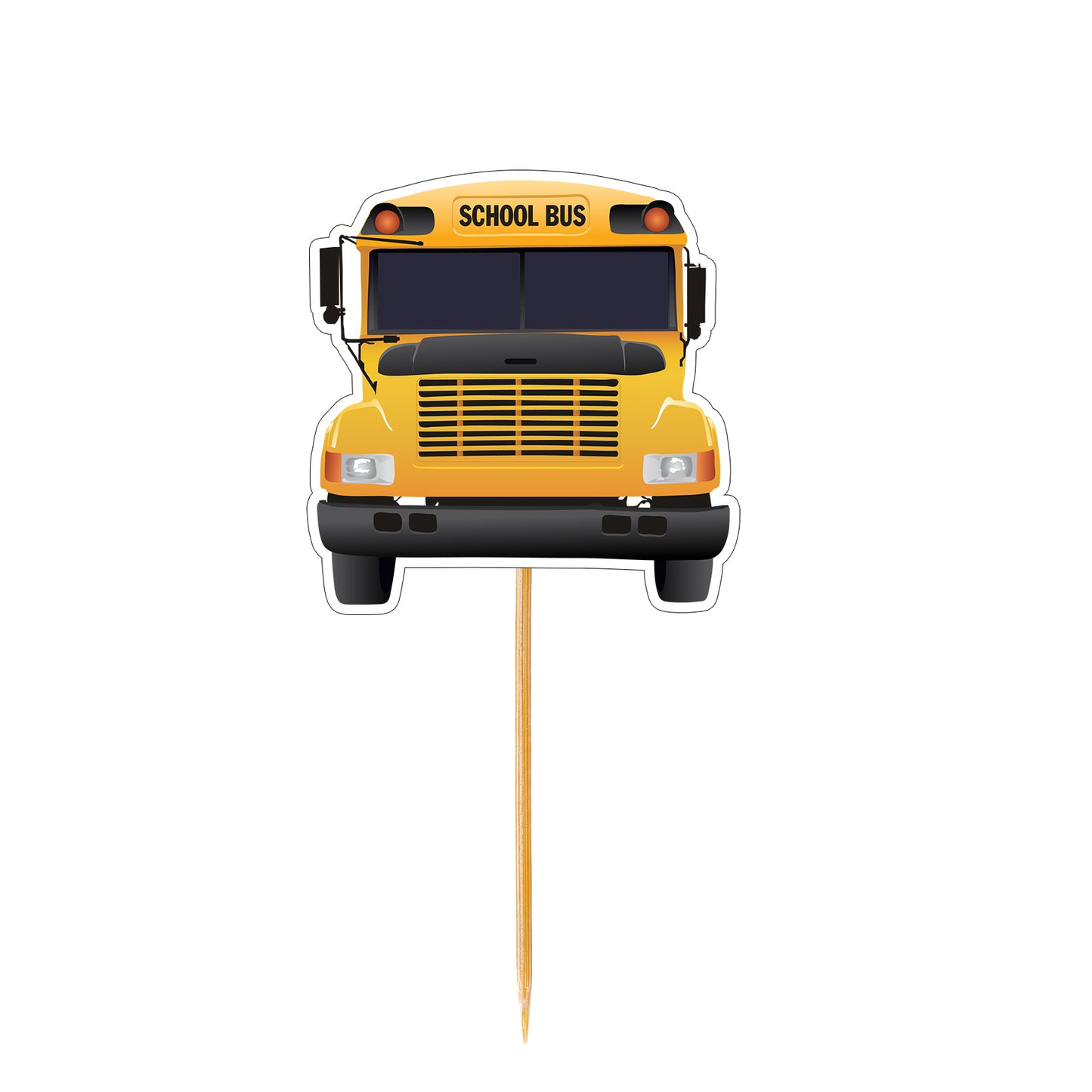 School Bus Cup Cake Topper