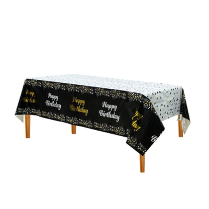 Happy Birthday Letters with Design Plastic Table covers