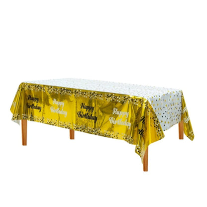 Happy Birthday Letters with Design Plastic Table covers