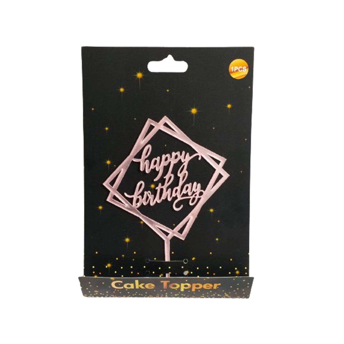 Happy Birthday Cake Topper Rose Gold