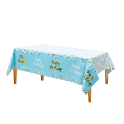 Happy Birthday Letters with Design Plastic Table covers