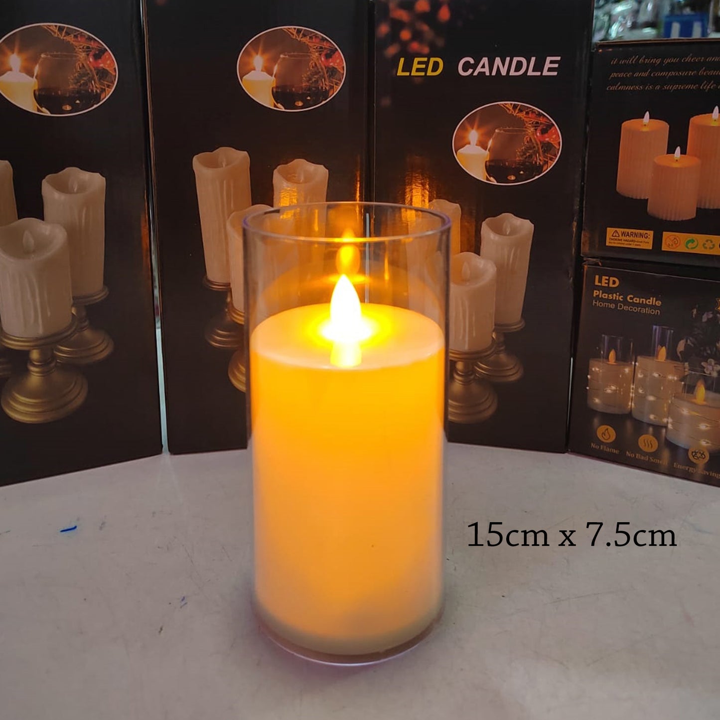 15cm x  7.5cm LED Candle