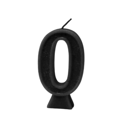 Black Number Candle