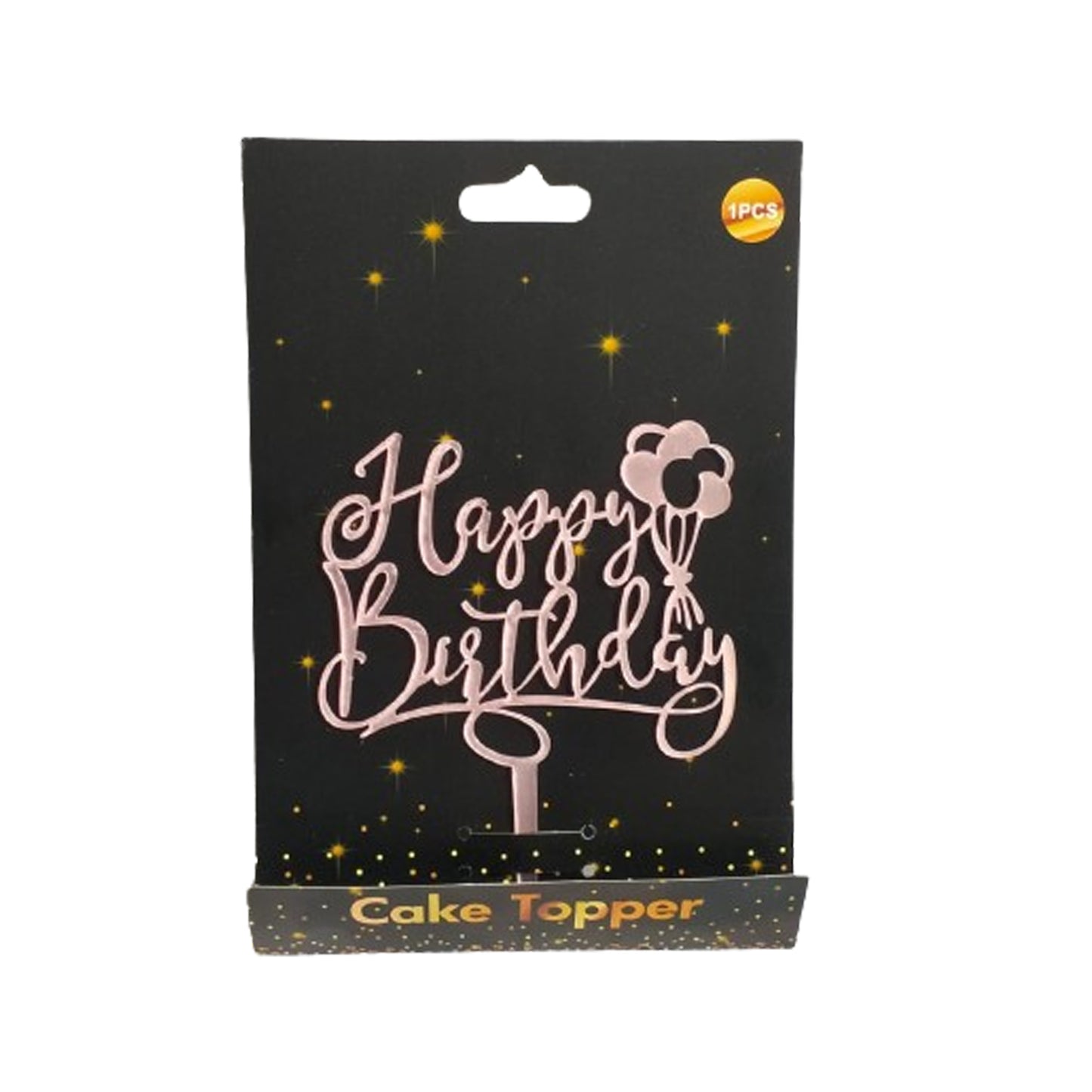 Happy Birthday Cake Topper Rose Gold