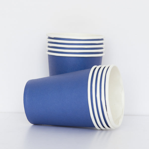 Navy Blue Paper Cups