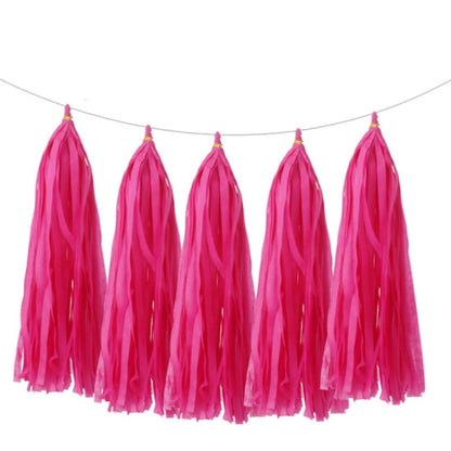 Hot Pink Paper Tassel