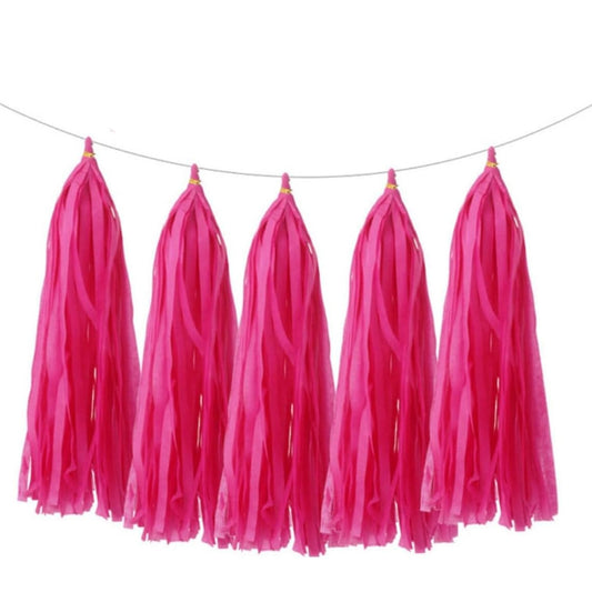 Hot Pink Paper Tassel