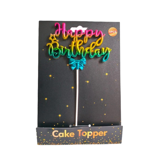 Happy Birthday Cake Topper Rainbow Color