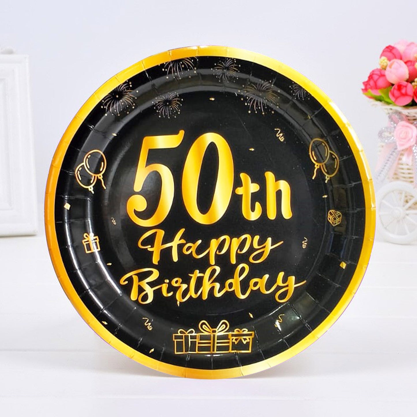 50th Happy Birthday Paper Plate