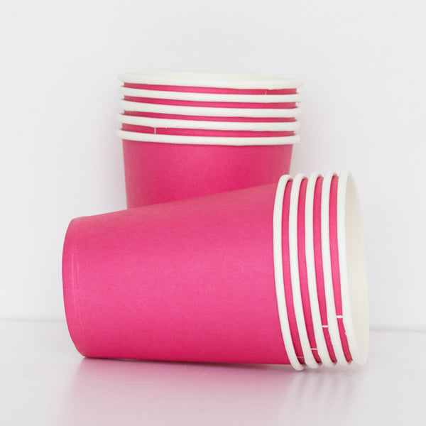 Hot Pink Paper Cups