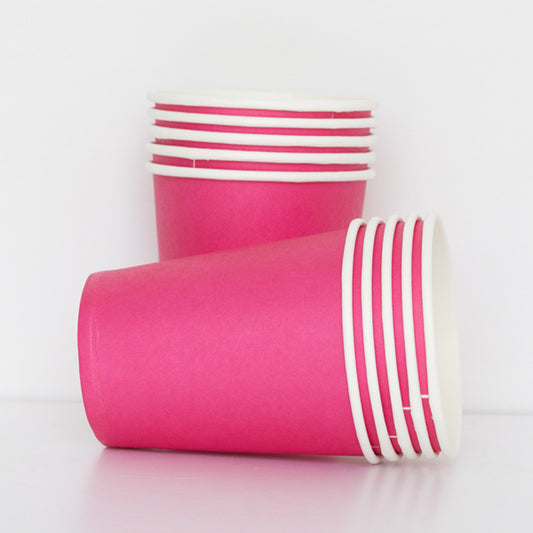 Hot Pink Paper Cups