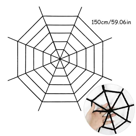 150cm Black Spider Web