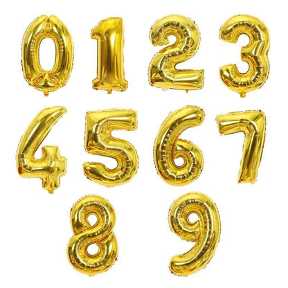 Foil Number Balloon Gold 32" (Air Filling Only)