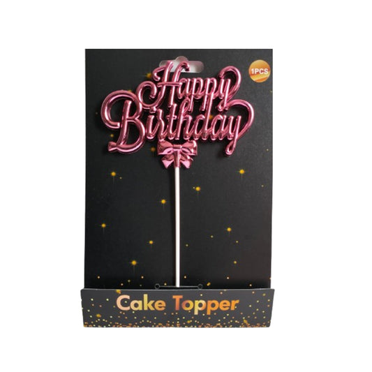 Happy Birthday Cake Topper Rose Gold