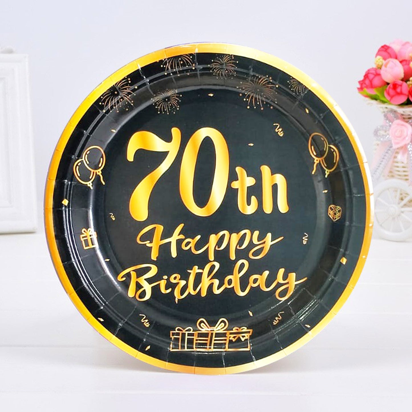 70th Happy Birthday Paper Plate