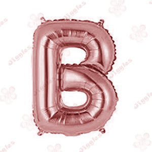 16 inch rose gold foil letter B