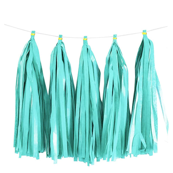 Teal Paper Tassel