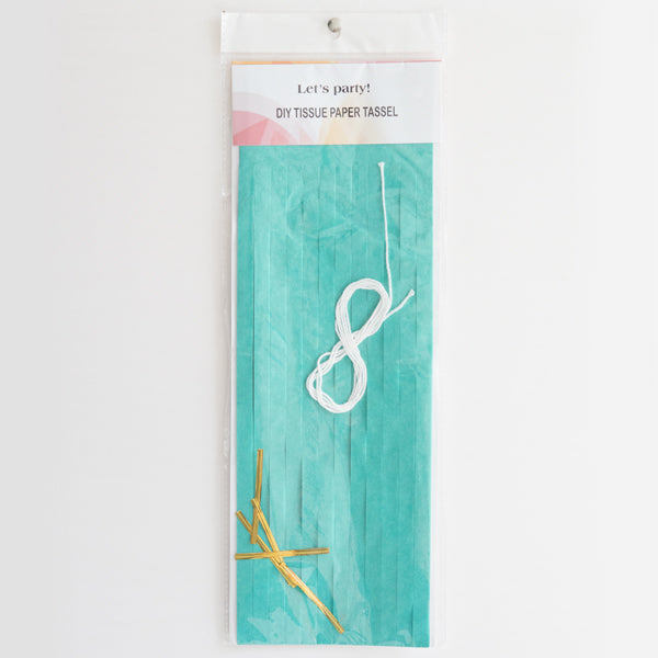 Teal Paper Tassel