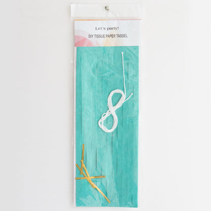 Teal Paper Tassel