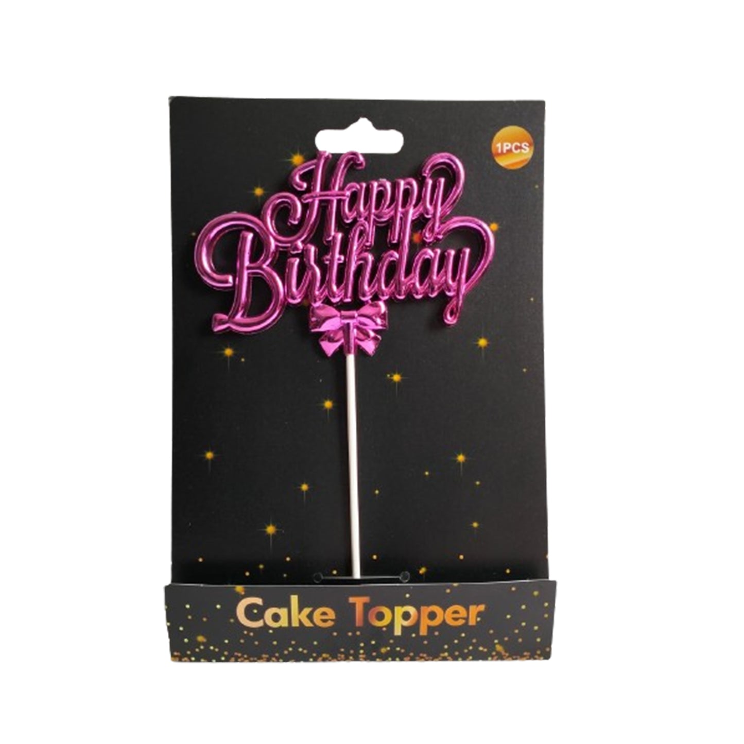 Happy Birthday  Cake Topper Pink