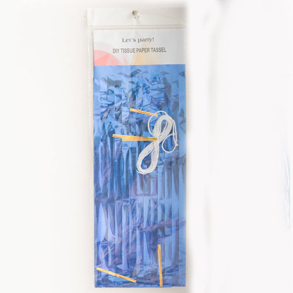 Blue Foil Tassel