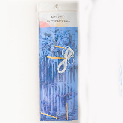Blue Foil Tassel