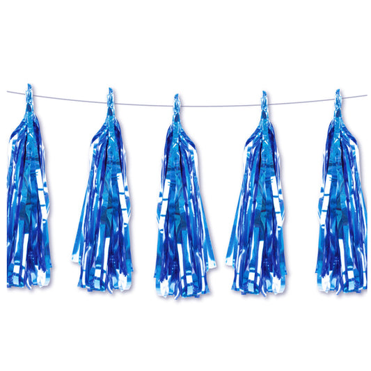 Blue Foil Tassel