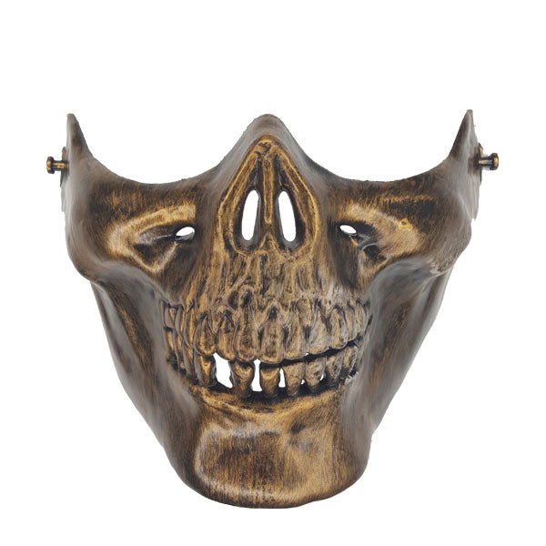 Dall Gold Skeletal Half-Face Demon Mask