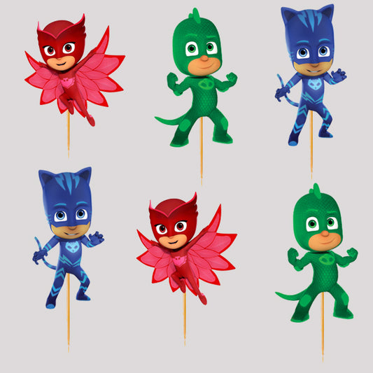 PJ Mask Cup Cake Topper