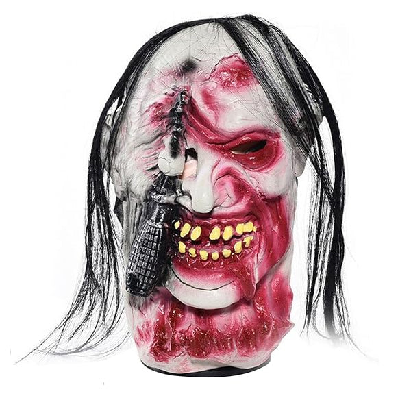 Scary Zombie Mask with an Embedded