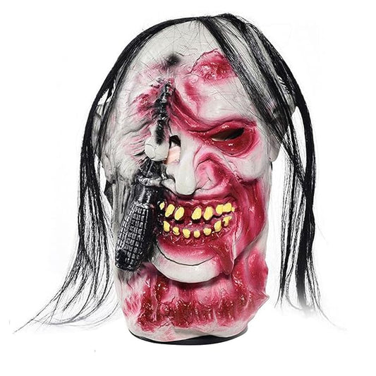 Scary Zombie Mask with an Embedded