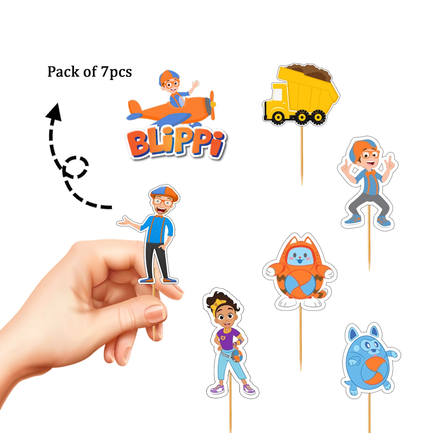 Blippi  Cup Cake Topper