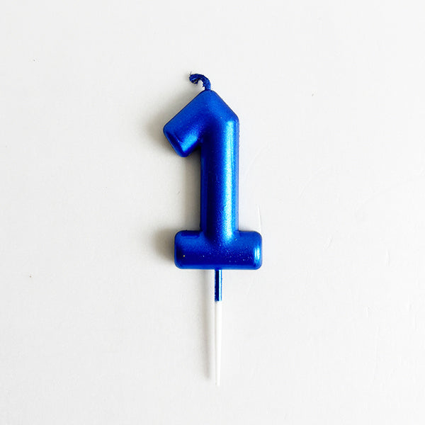 Blue Number Candles