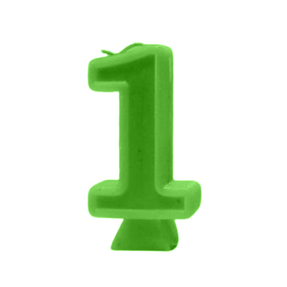 Green Number Candle