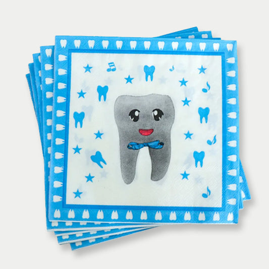 1 st Tooth Theme (blue) Paper Napkins
