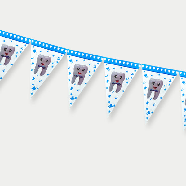 1 st Tooth Theme (blue) Pennant Banner