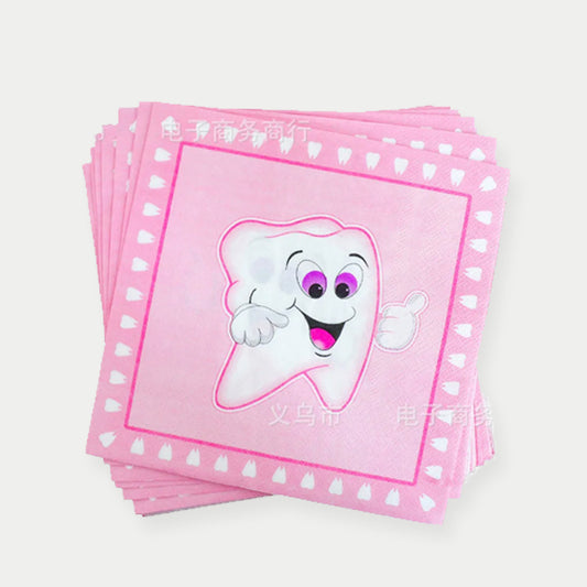 1st Tooth (Pink) Paper Napkins