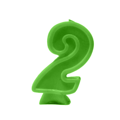 Green Number Candle