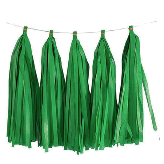 Dark Green Paper Tassel
