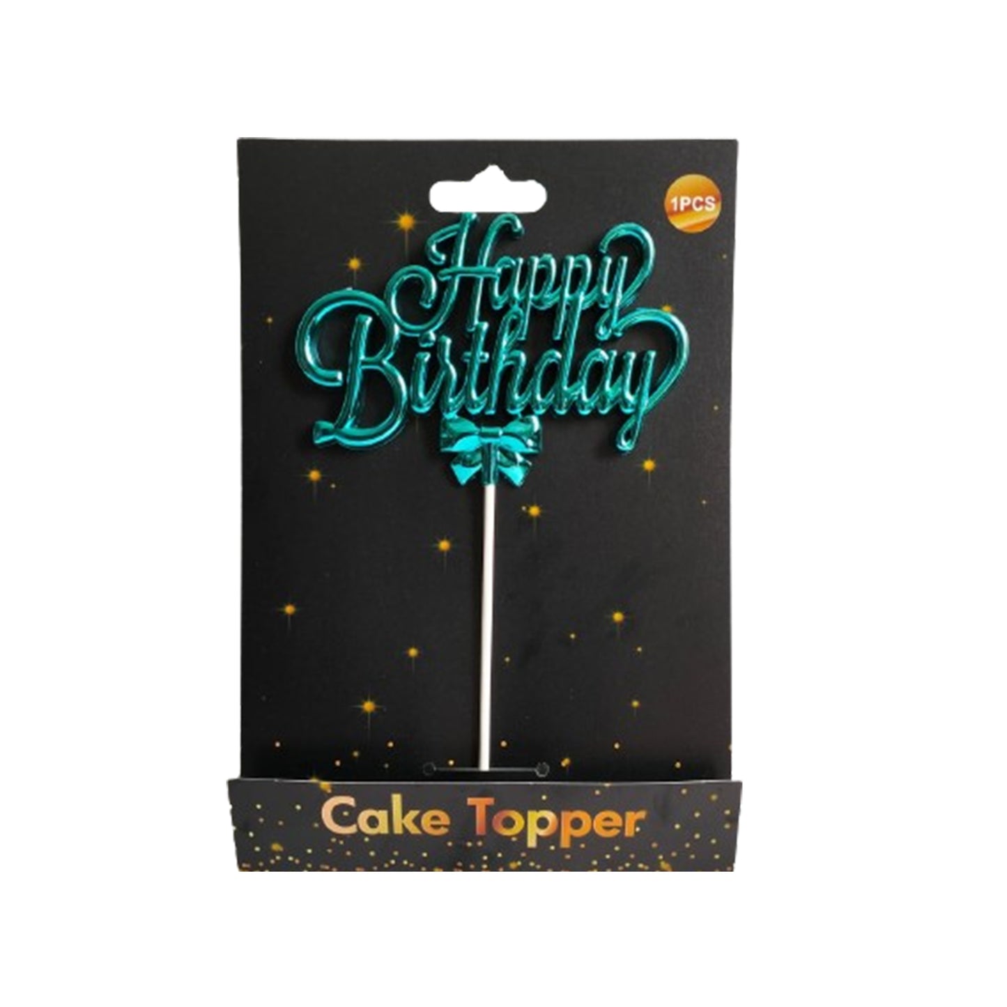 Happy Birthday Cake Topper  Light Blue