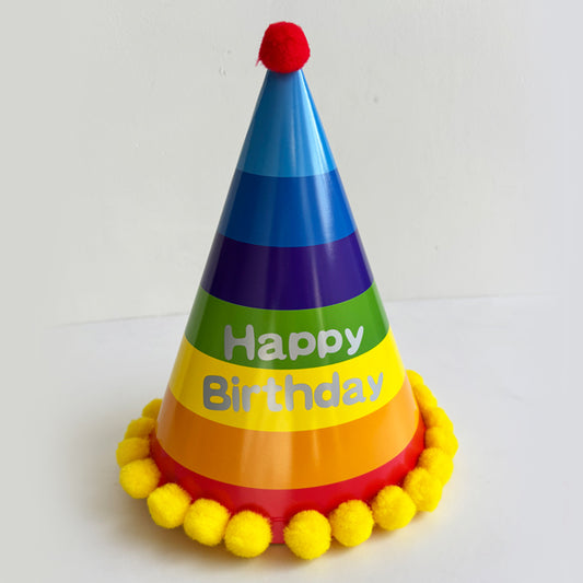 Happy Birthday Rainbow Hat